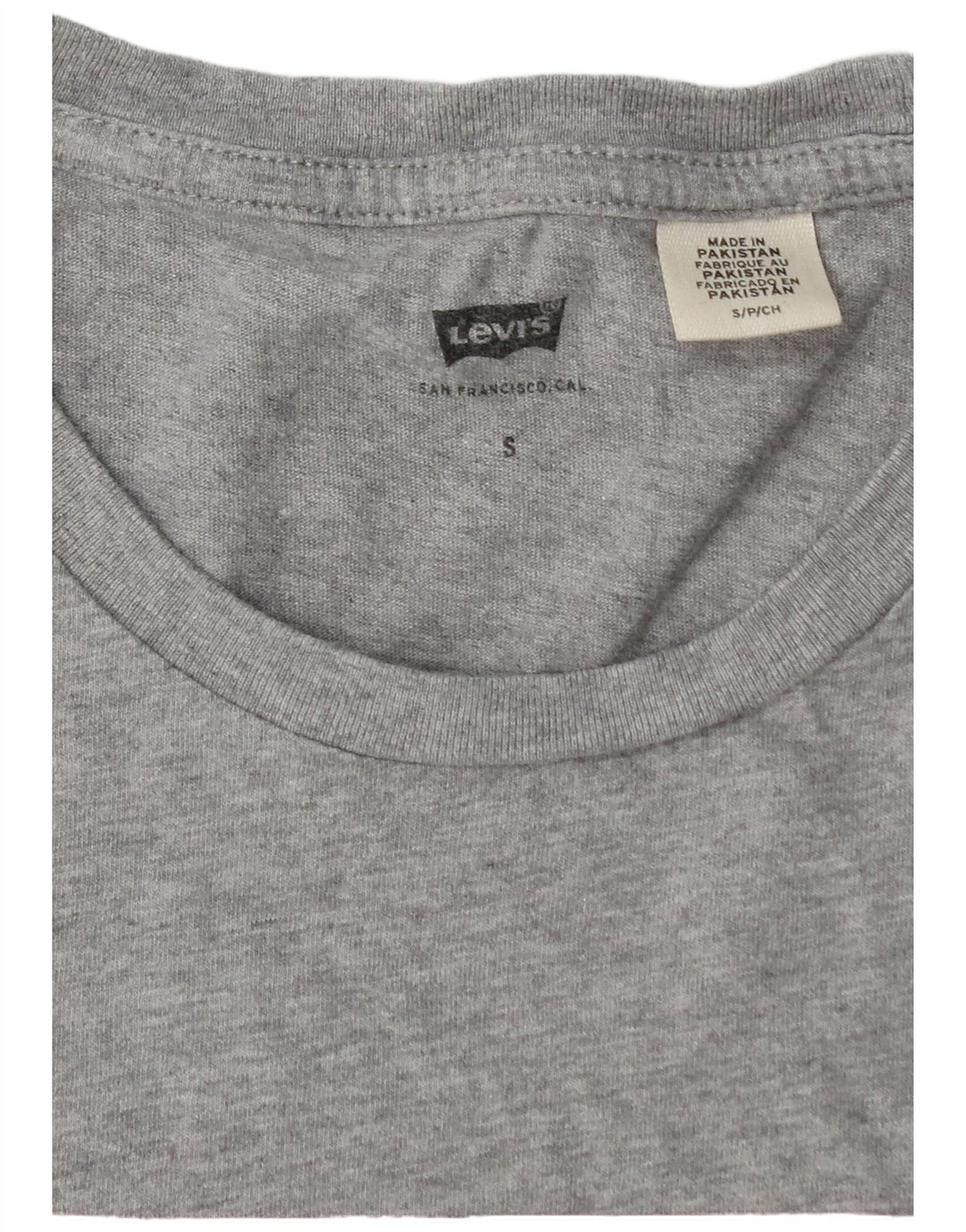 LEVI'S Camiseta gráfica para hombre Top Small Grey Cotton