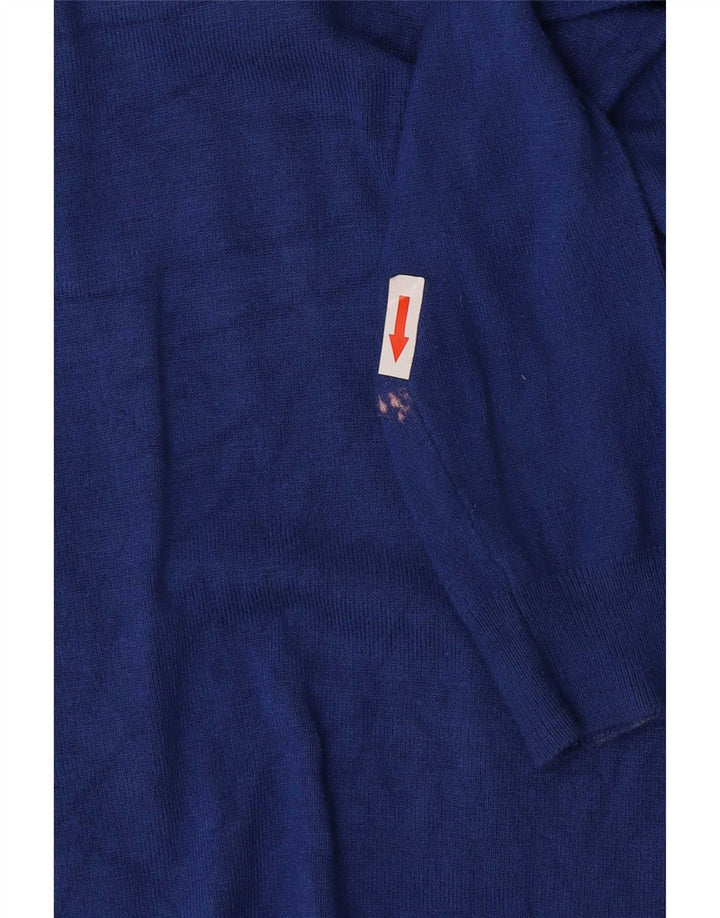 Marks & Spencer Suéter tipo cárdigan corto para mujer UK 40 Viscosa azul medio