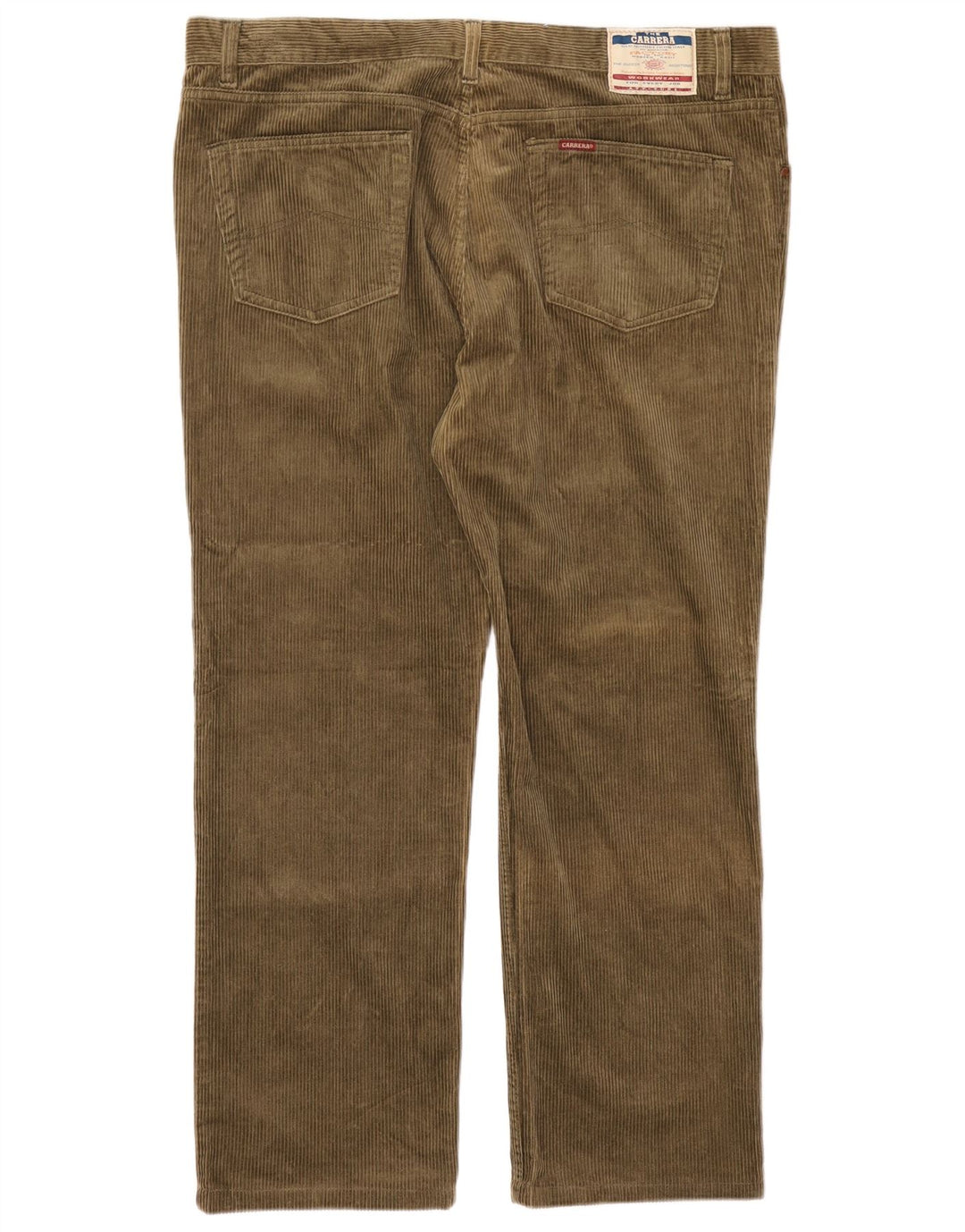 CARRERA Pantalón recto de pana para hombre W44 L30 Verde