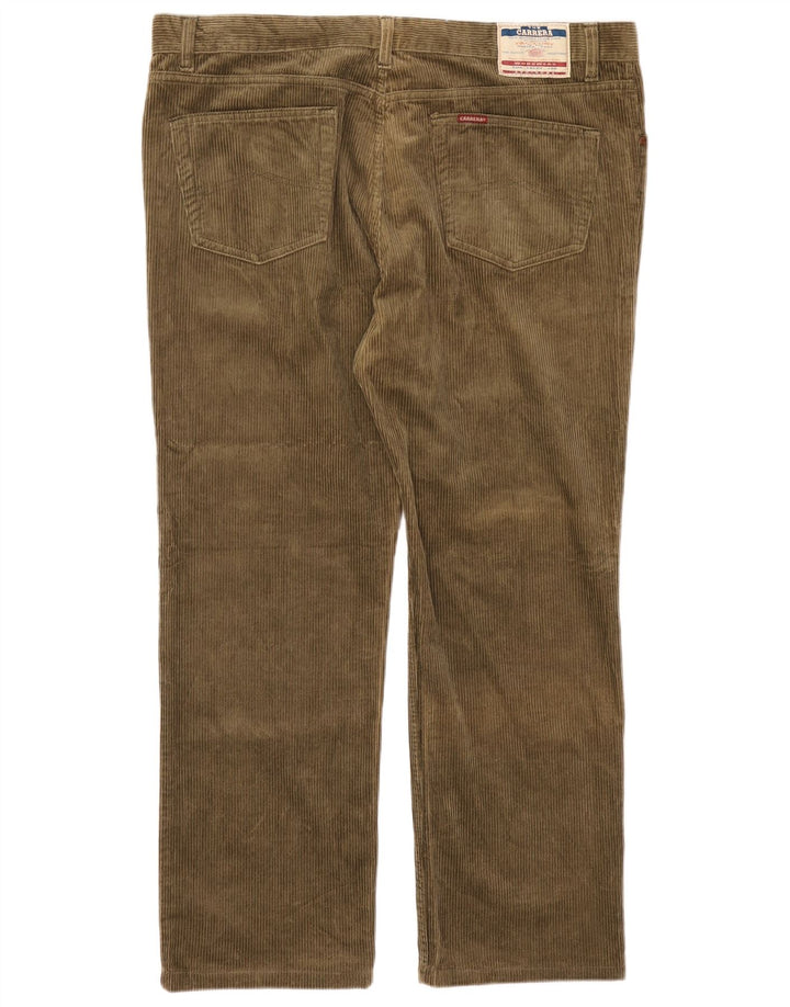 CARRERA Pantalón recto de pana para hombre W44 L30 Verde