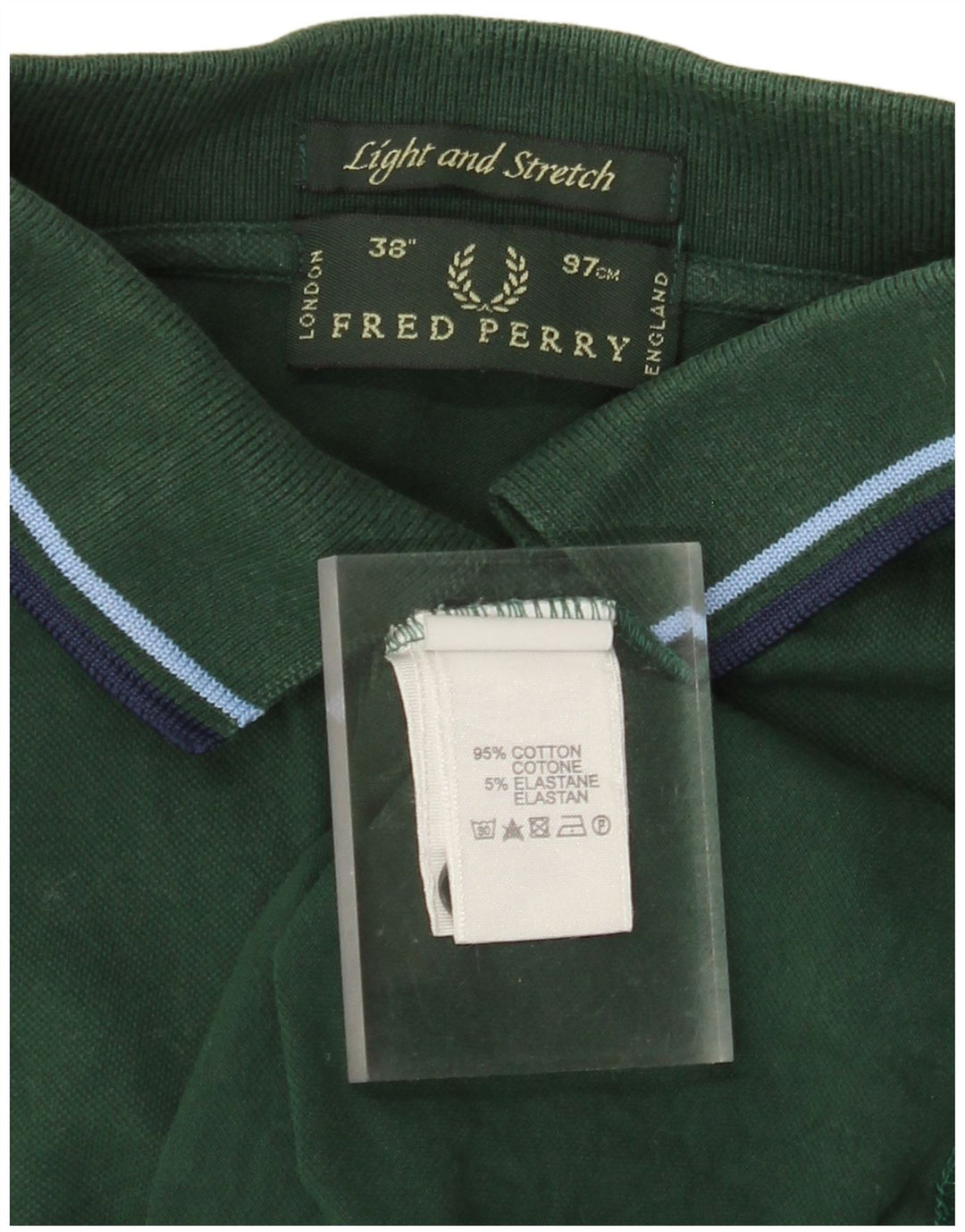 FRED PERRY Polo ligero y elástico para hombre de algodón verde pequeño
