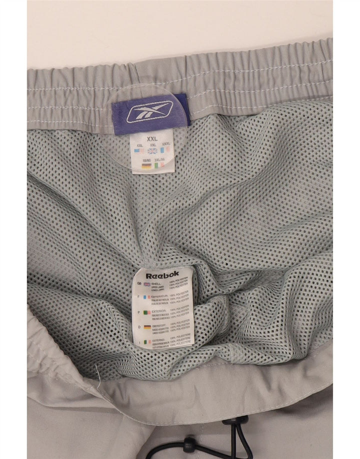 Reebok Pantalón Chándal Hombre 2XL Gris Poliéster Deportivo