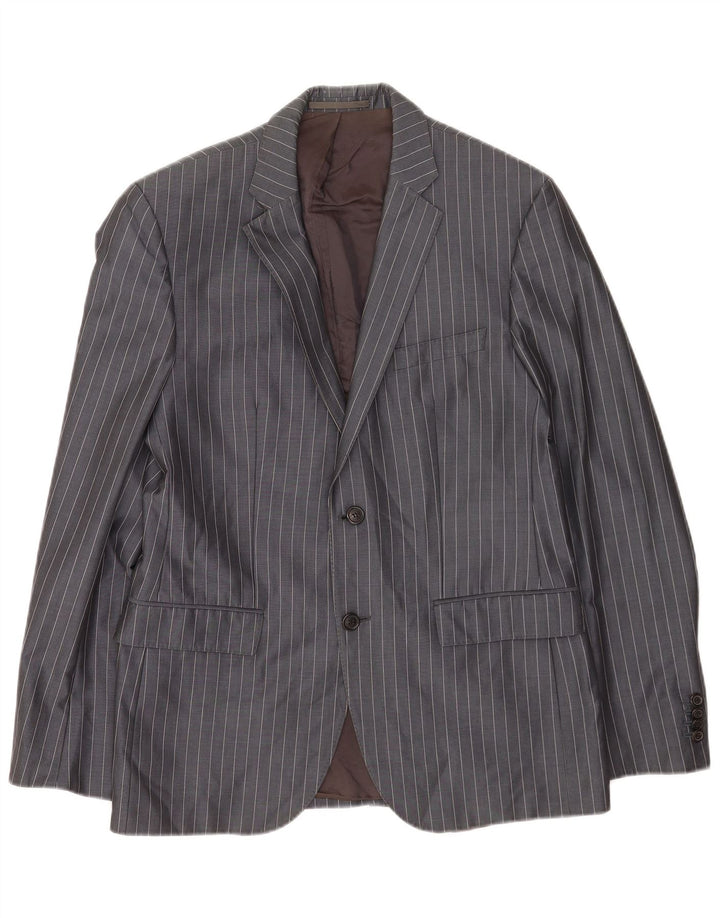 Hugo Boss Chaqueta tipo blazer de 2 botones para hombre EU 48 Gris medio a rayas