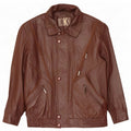 Roger Kent Chaqueta de cuero para hombre Reino Unido 40 Grande Marrón