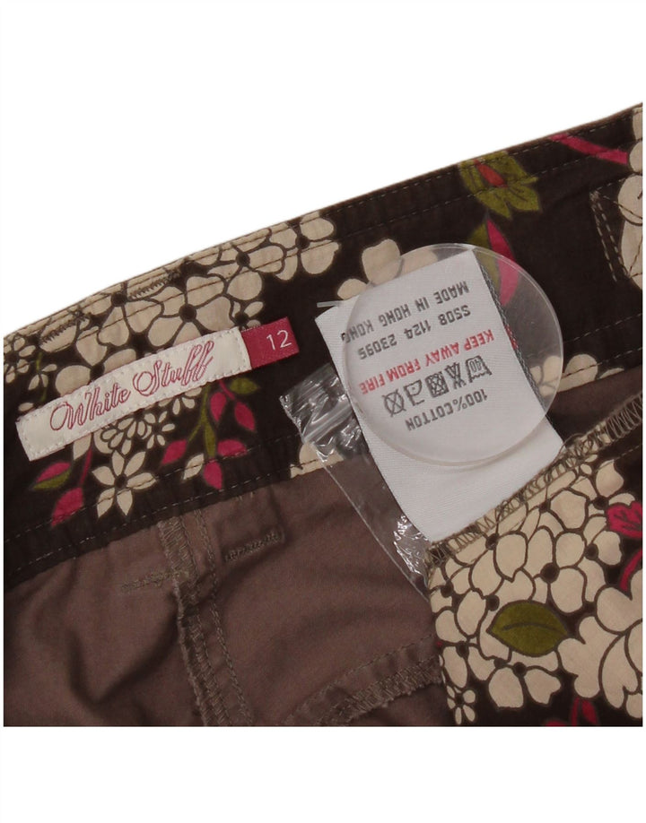 White Stuff Bermudas tipo chino para mujer, talla 48, talla M, W32, algodón marrón