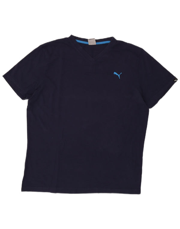 PUMA Camiseta Hombre Top XL Azul Marino Algodón