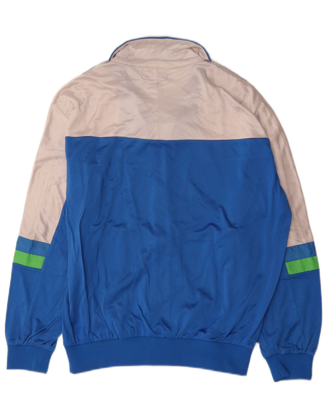 Asics Hombre Graphic Chándal Top Chaqueta Grande Azul Colorblock