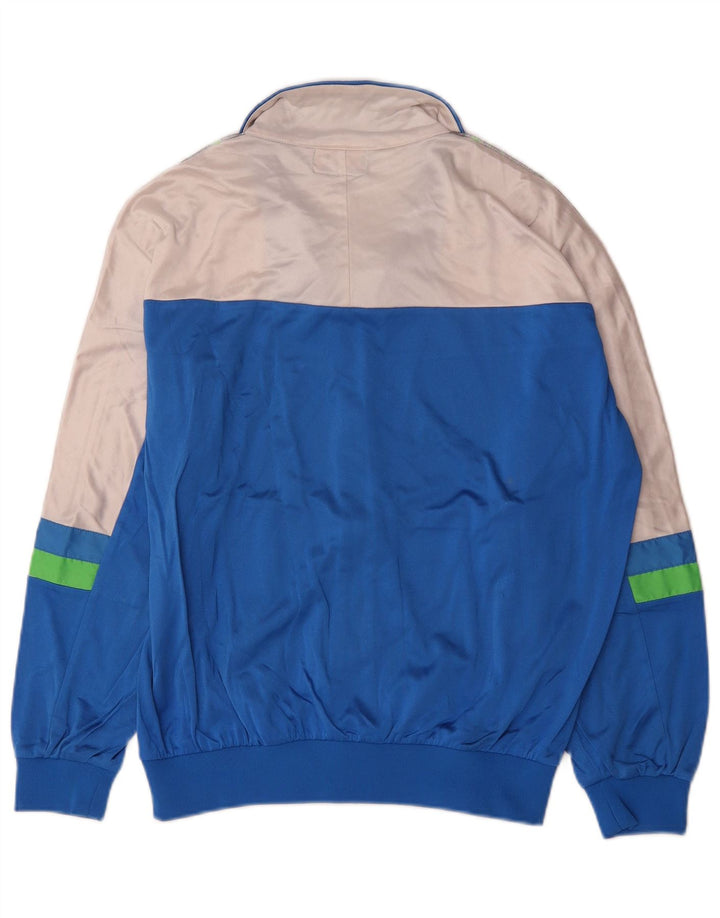 Asics Hombre Graphic Chándal Top Chaqueta Grande Azul Colorblock