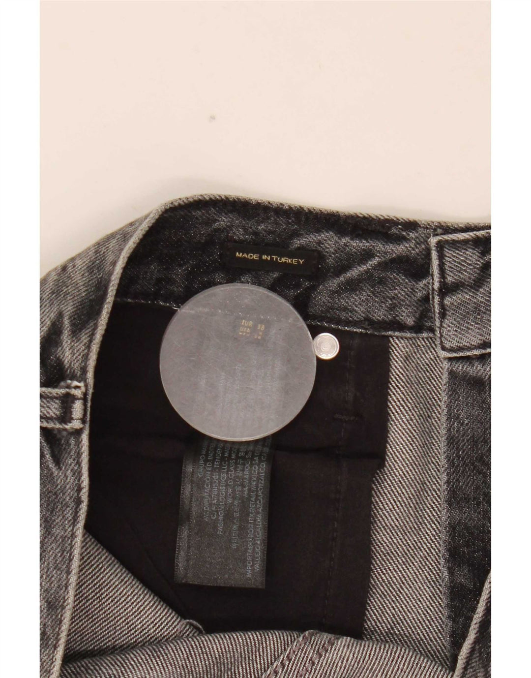 Massimo Dutti Jeans Sueltos Mujer EU 38 Small W28 L30 Gris Algodón