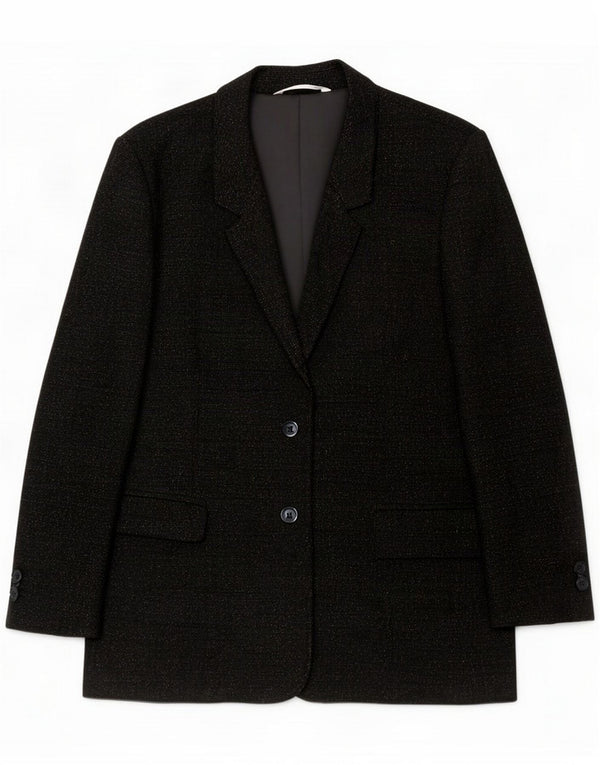 Chaqueta tipo blazer de 2 botones para mujer Marks & Spencer Petite UK 44 Medium Black
