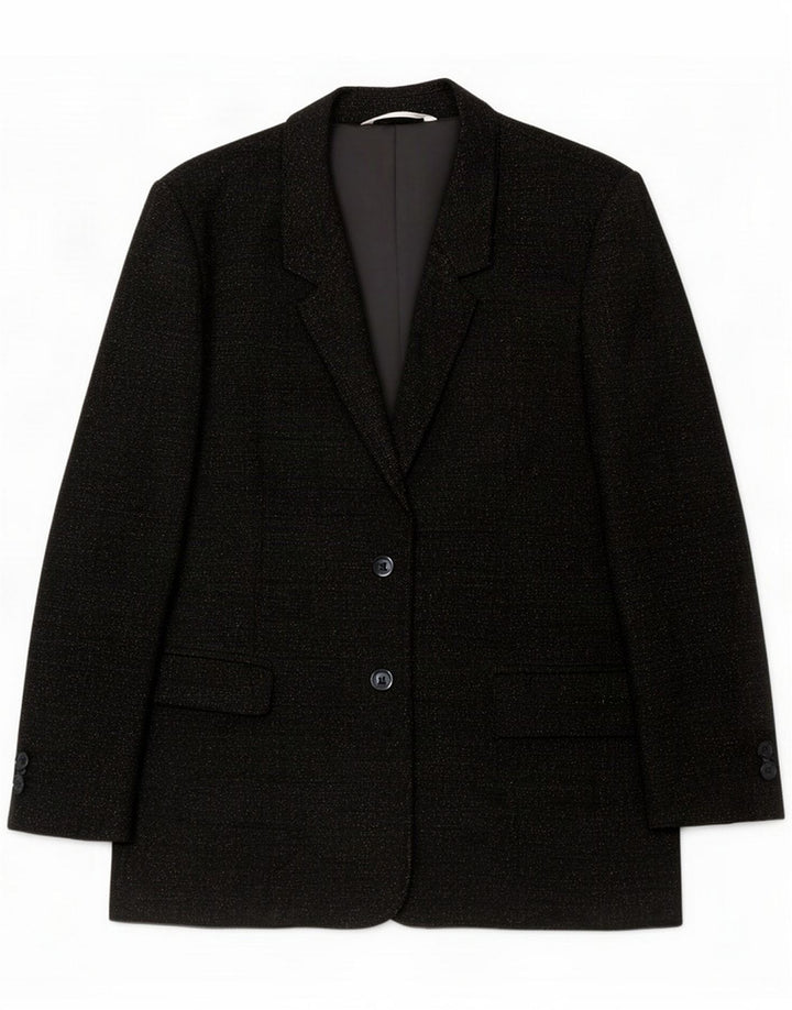 Chaqueta tipo blazer de 2 botones para mujer Marks & Spencer Petite UK 44 Medium Black