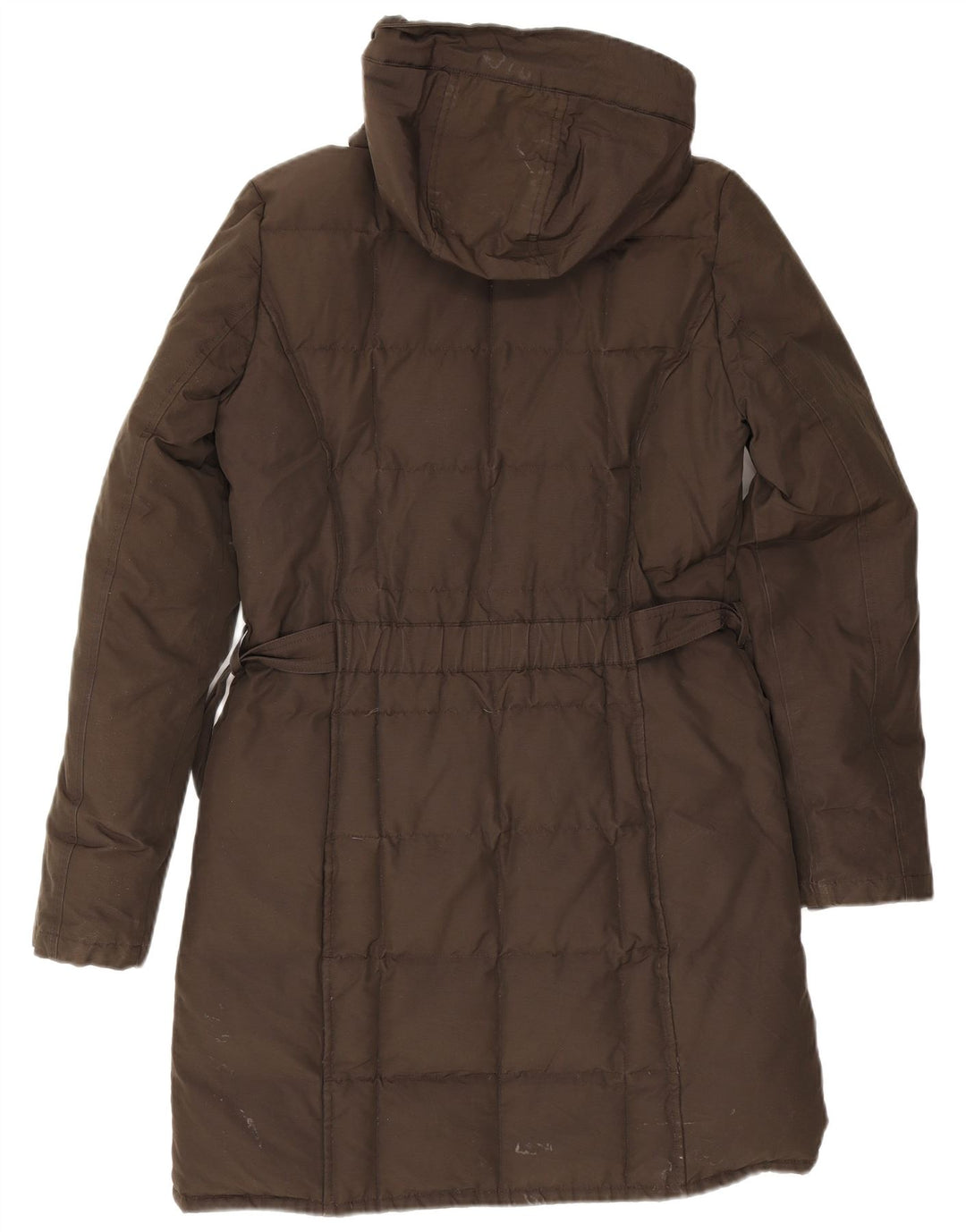 Woolrich Abrigo acolchado con capucha para mujer Reino Unido 12 Algodón caqui mediano