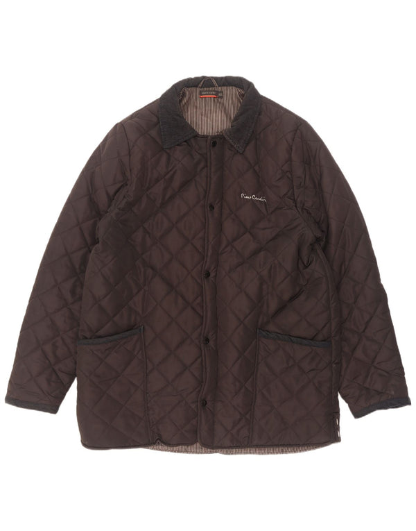 Pierre Cardin Chaqueta acolchada para hombre UK 44 2XL Marrón Poliéster