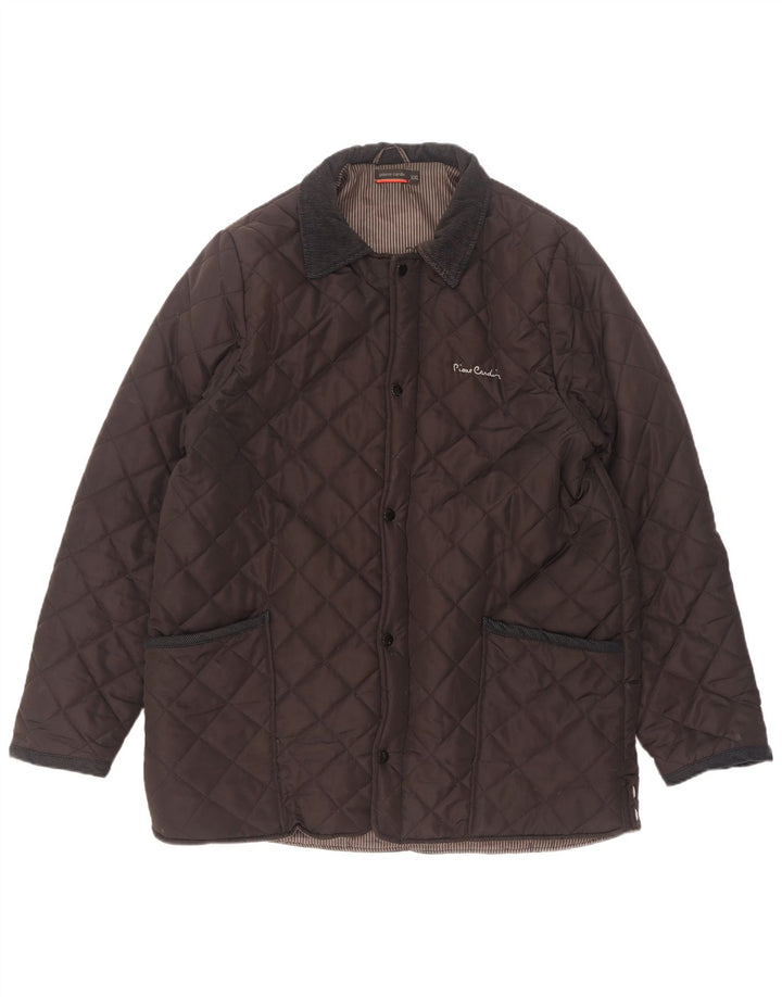 Pierre Cardin Chaqueta acolchada para hombre UK 44 2XL Marrón Poliéster