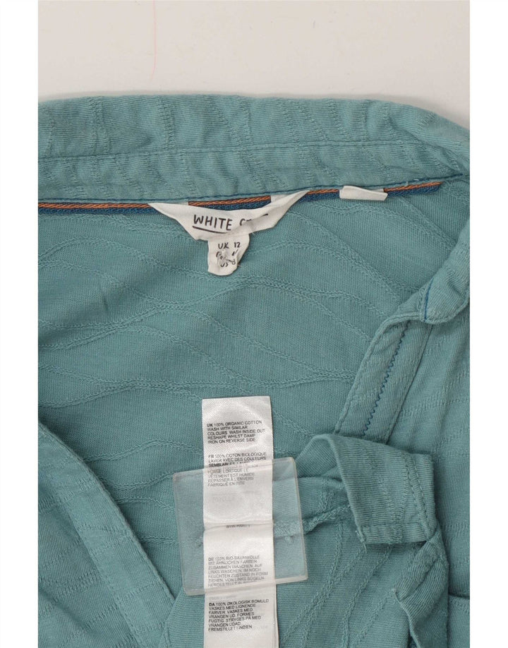 Camisa de mujer White Stuff UK 42 Algodón azul medio