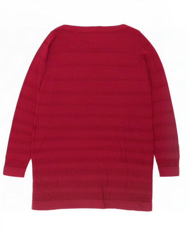 Marks & Spencer Top para mujer de manga larga UK 22 3XL Acrílico burdeos