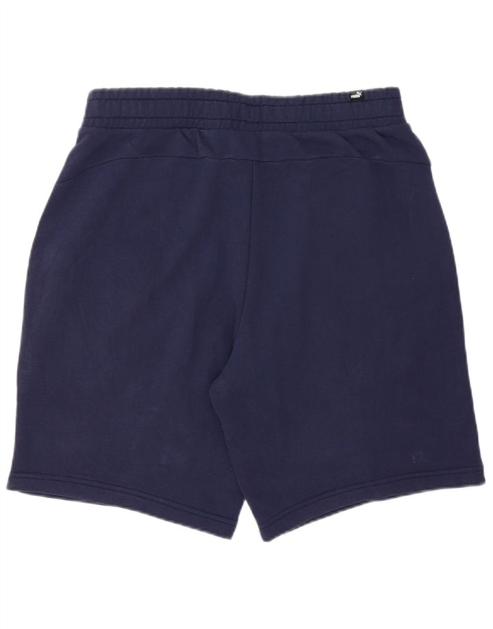 PUMA Pantalones cortos deportivos con gráficos para hombre, talla grande, azul marino