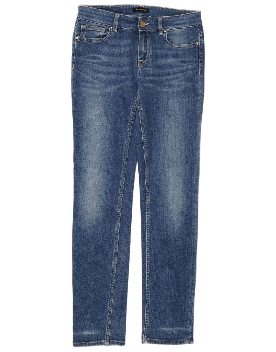 Massimo Dutti Vaqueros Slim Mujer EU 36 XS W26 L30 Azul
