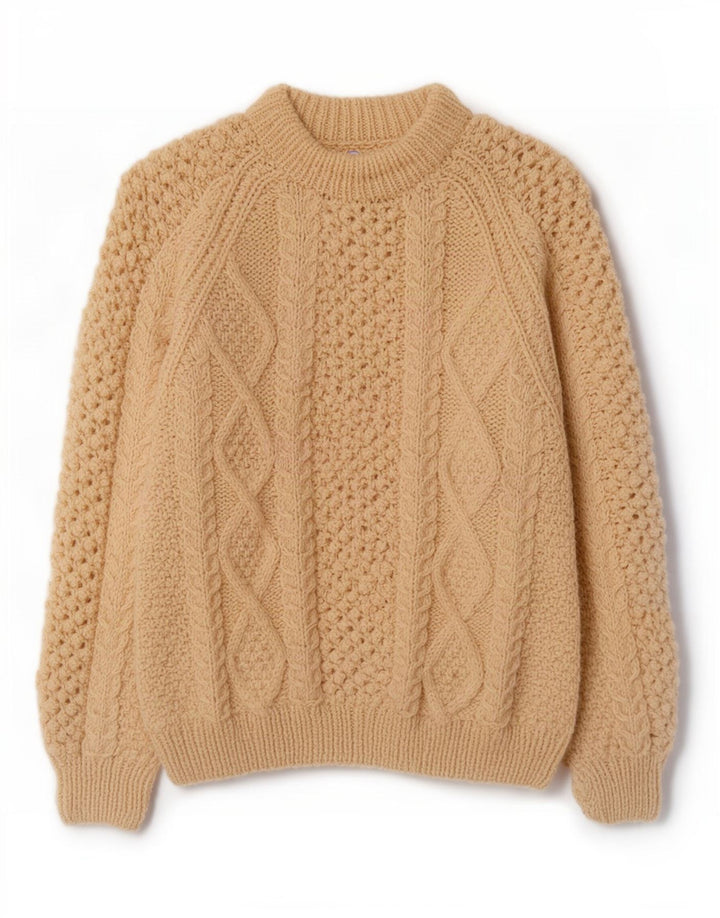 Vintage hombres tortuga cuello jumper suéter grande de blanco