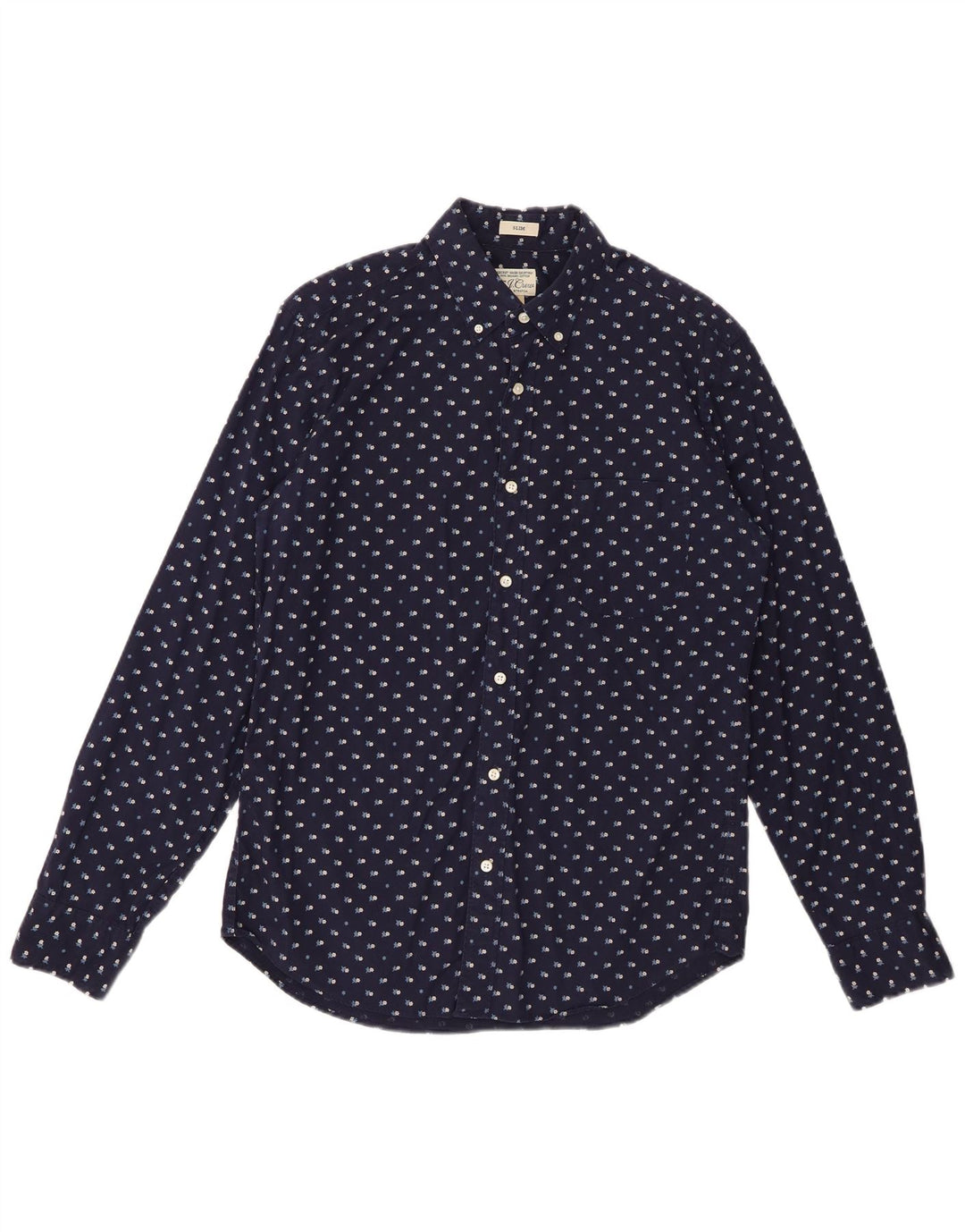 J. Crew Camisa ajustada para hombre Algodón floral azul marino medio
