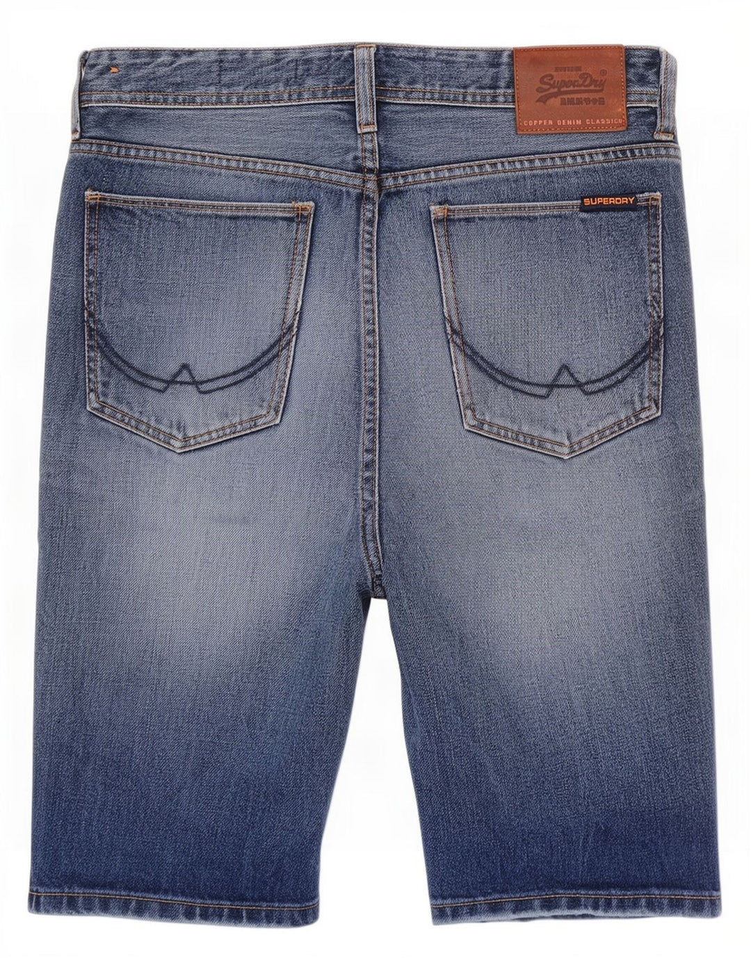 Superdry Pantalones cortos vaqueros de corte slim W30 de algodón azul medio para hombre