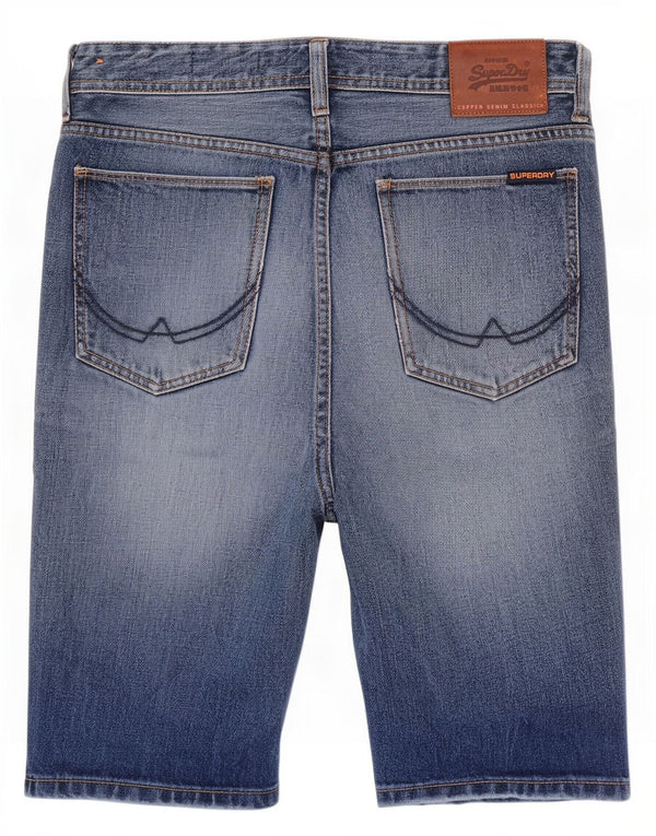 Superdry Pantalones cortos vaqueros de corte slim W30 de algodón azul medio para hombre
