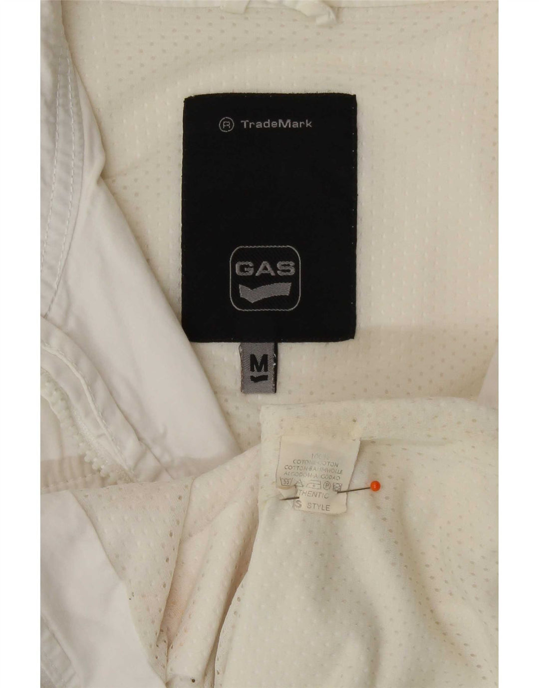 Gas Mujer Sin Mangas Chándal Top Chaqueta UK 40 Mediana Algodón Blanco