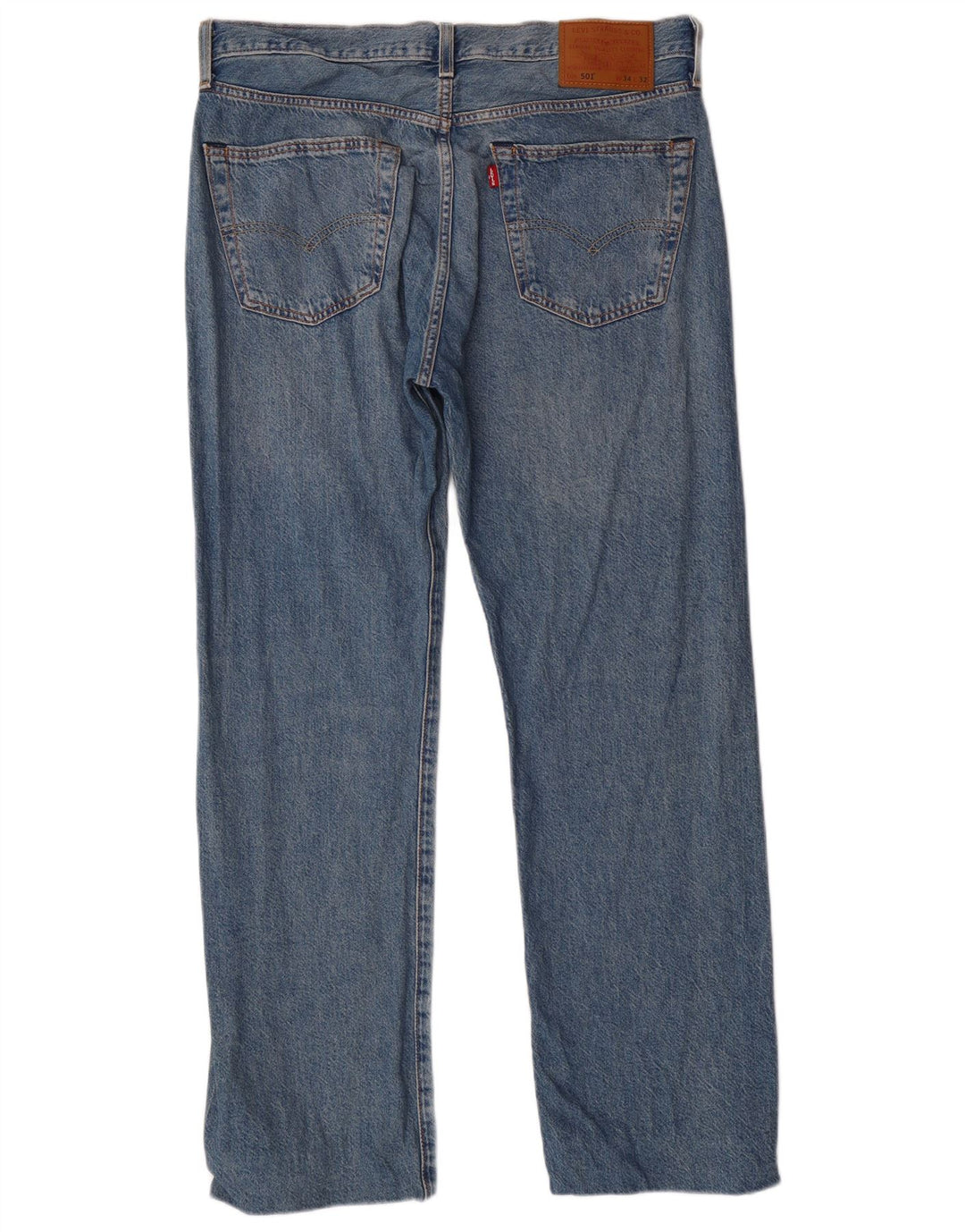 LEVI'S Jeans rectos 501 para hombre W34 L29 Algodón azul