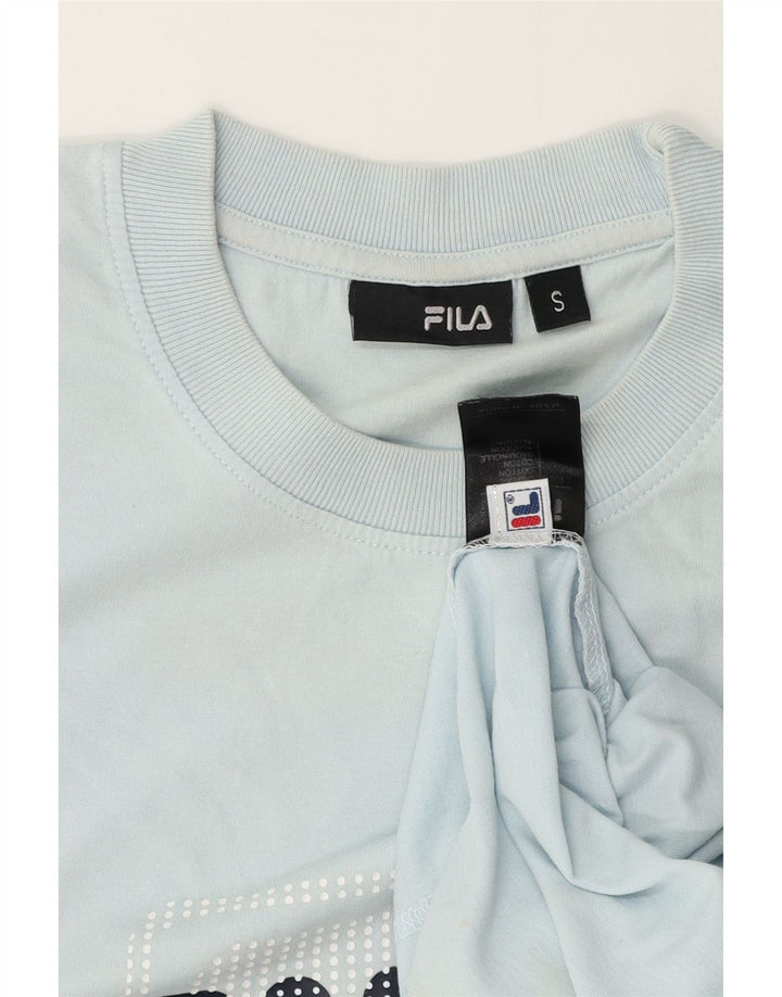 Fila - Camiseta gráfica para hombre, talla pequeña, algodón azul