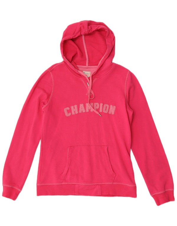 Champion Heritage Fit Graphic Sudadera con Capucha para Mujer UK 40 Grande Rosa