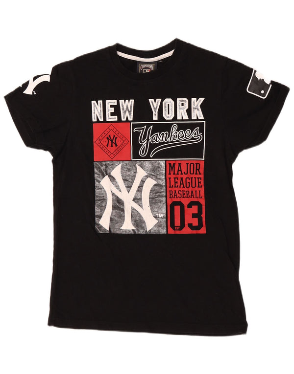 Majestic Camiseta gráfica de los New York Yankees para hombre Top XS Negro