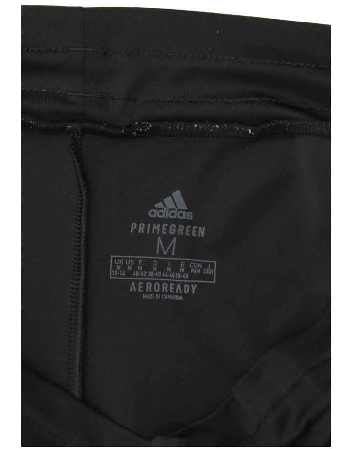Adidas Mujer Aeroready Chándal Pantalones UK 12/14 Mediano Negro Poliéster