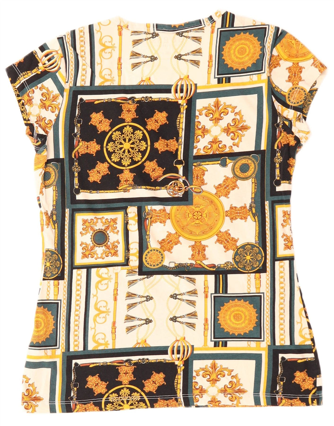 Guess Camiseta gráfica para mujer Top UK 12 Medium Multicolor