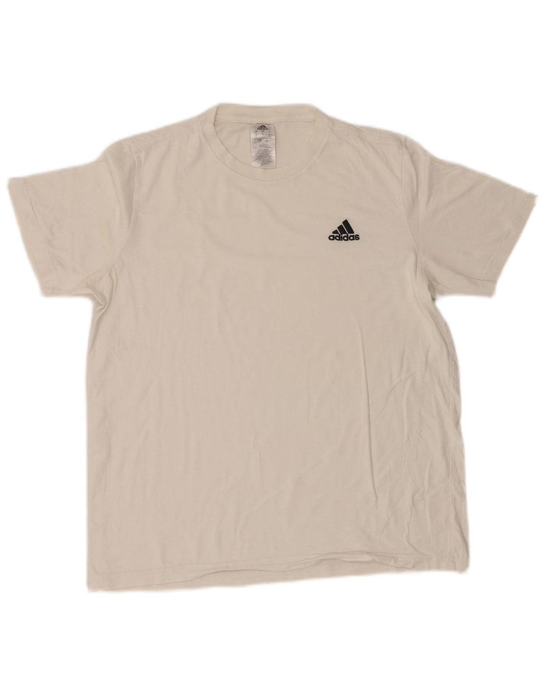 Adidas - Camiseta para hombre, talla grande, algodón blanco