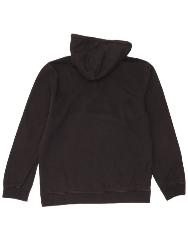 Champion Sudadera con capucha y cuello con cremallera gráfica para hombre XL Algodón negro