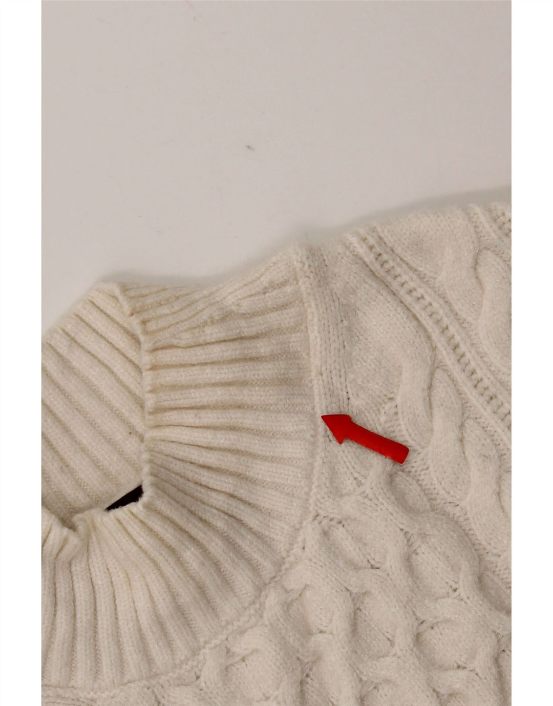 Marks & Spencer Jersey con cuello alto para mujer, talla 40, talla mediana, color blanco