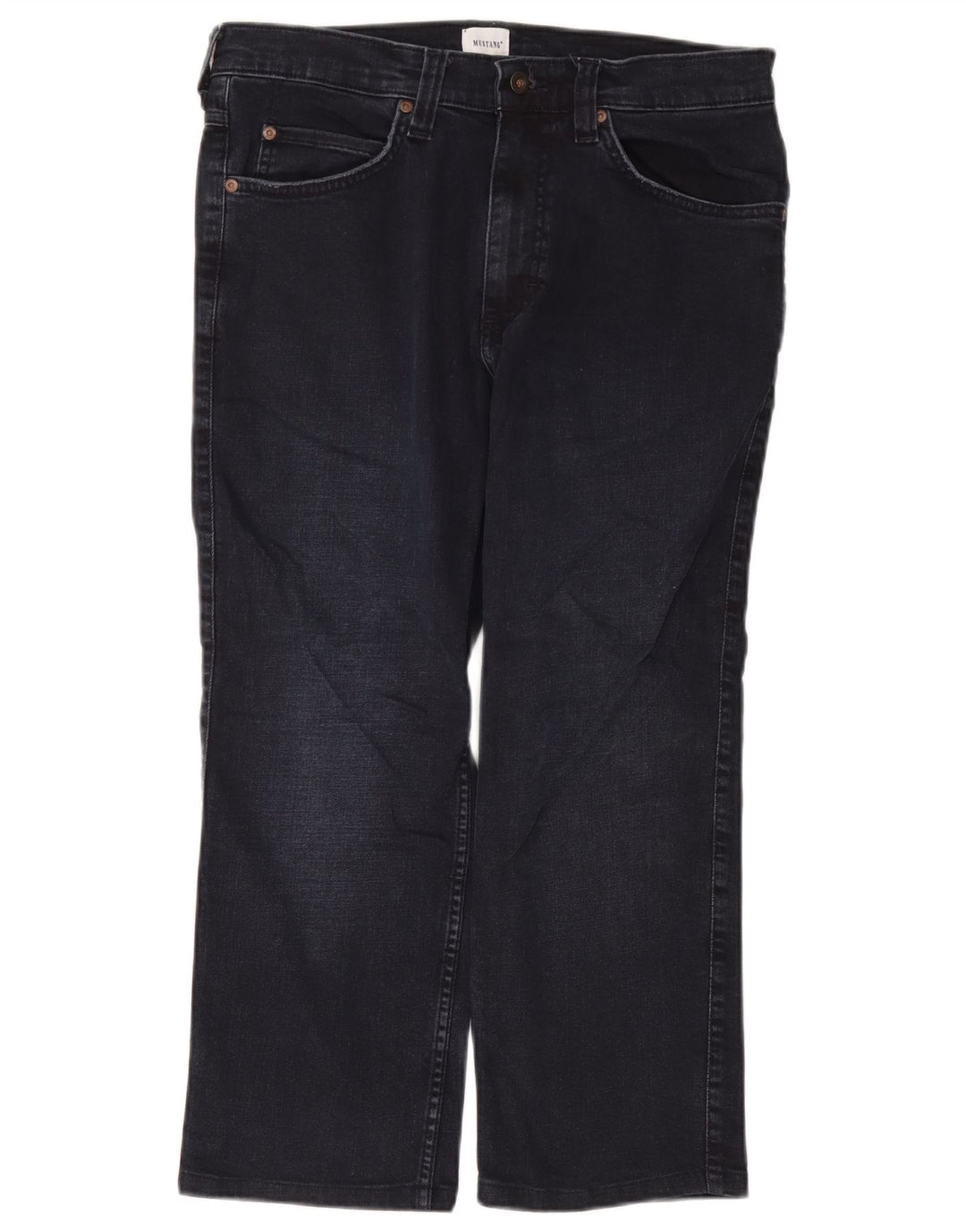 Mustang Vaqueros rectos recortados para hombre W34 L24 Algodón azul marino