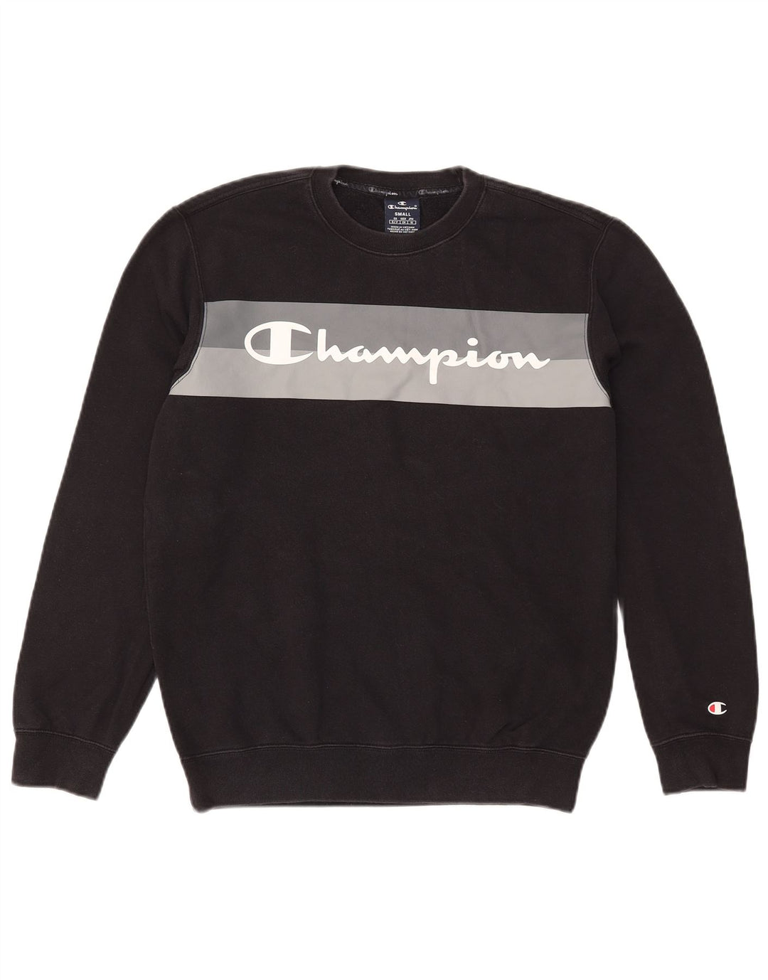 Champion Sudadera Con Estampado De Hombre, Jersey Pequeño De Algodón Con Bloques De Color Negro