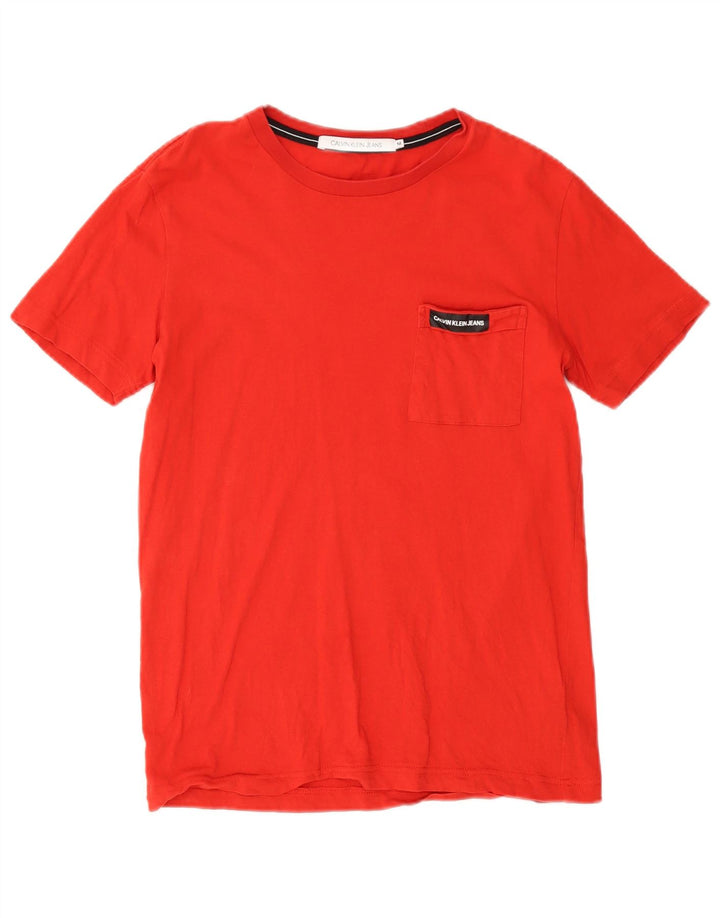 Calvin Klein Jeans - Camiseta para hombre, color rojo medio