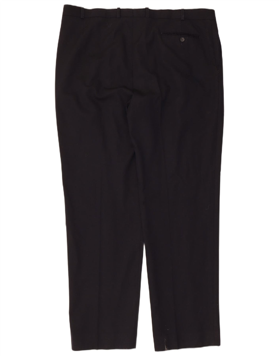Marks & Spencer Pantalón de traje recto para hombre W42 L33 Lana azul marino