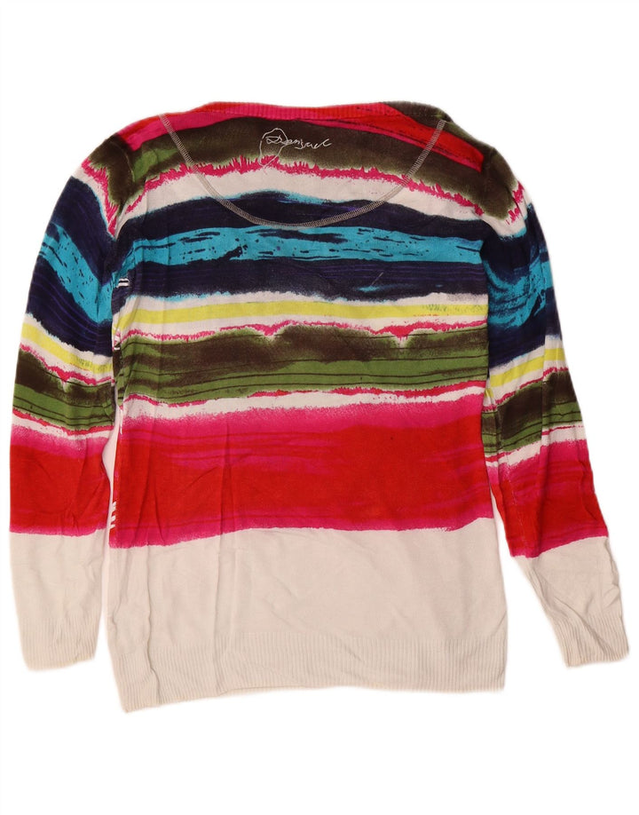 Desigual - Jersey con cuello barco para mujer, talla M, multicolor