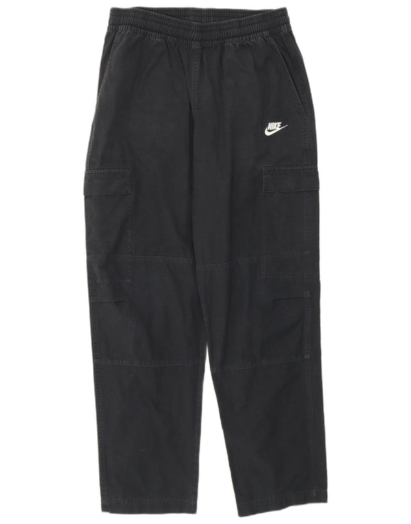Nike - Pantalones cargo rectos para hombre, talla pequeña, W29 L28, algodón negro