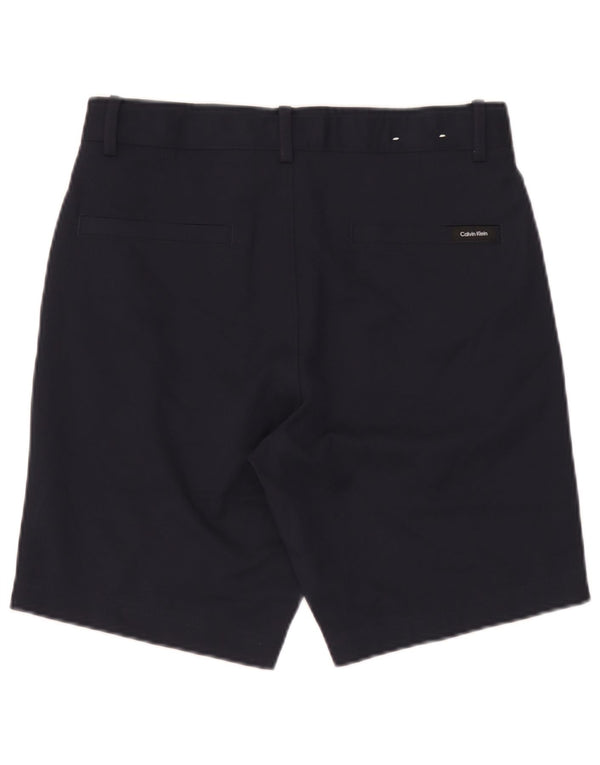 Pantalones cortos casuales para hombre Calvin Klein W30 Poliéster azul marino mediano