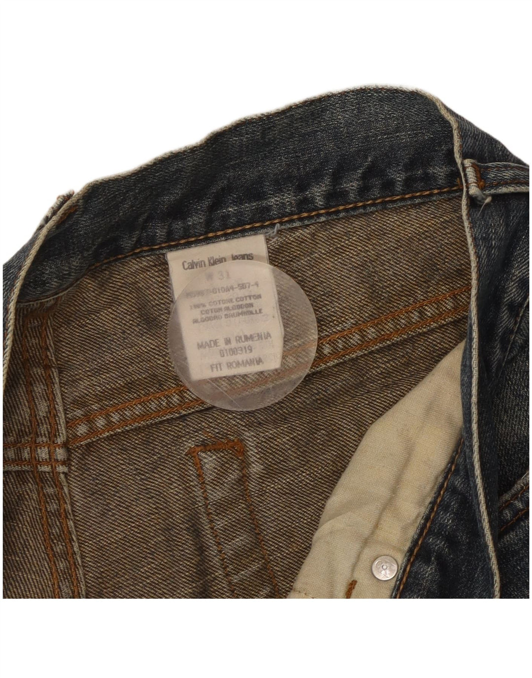 CALVIN KLEIN Vaqueros rectos para hombre W31 L29 Algodón azul