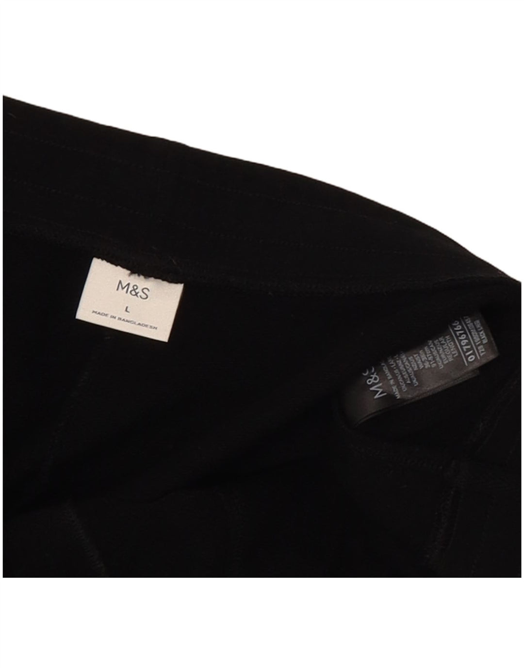 Marks & Spencer Pantalones cortos deportivos para hombre, tamaño grande, algodón negro