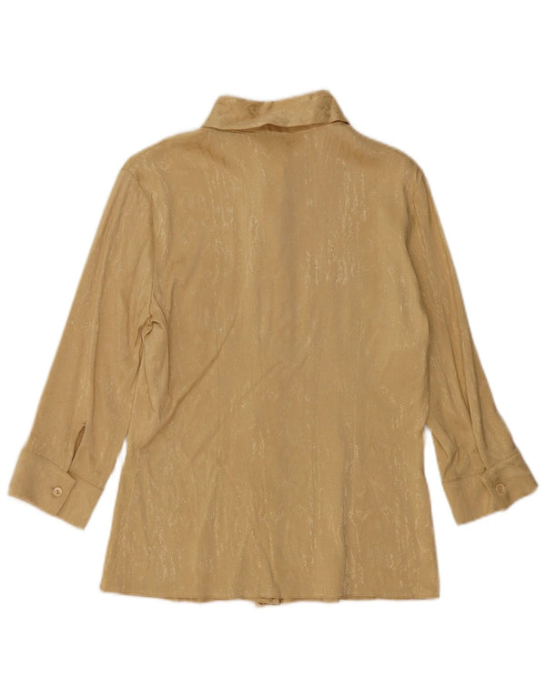 Blusa vintage de manga 3/4 para mujer IT 44 Estampado animal verde medio
