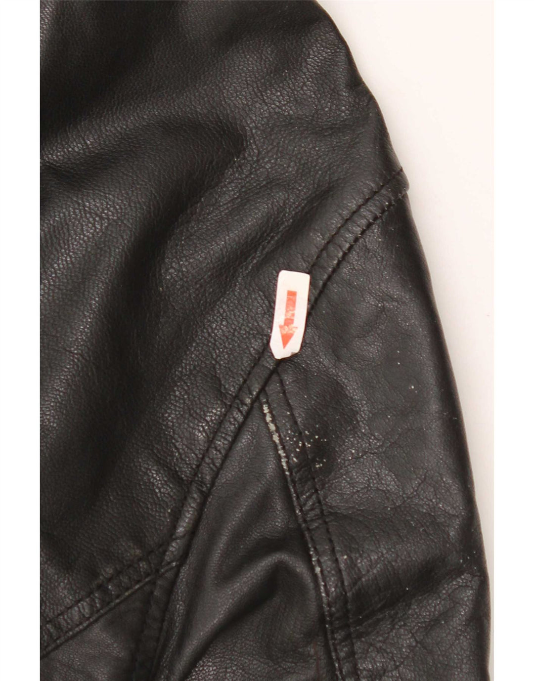 Only & Sons Chaqueta motera de cuero para hombre UK 40 Large Negro
