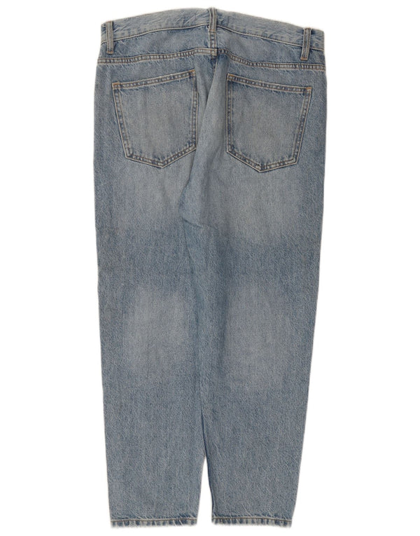 Zara Jeans recortados para hombre EU 44 Large W34 L25 Algodón azul