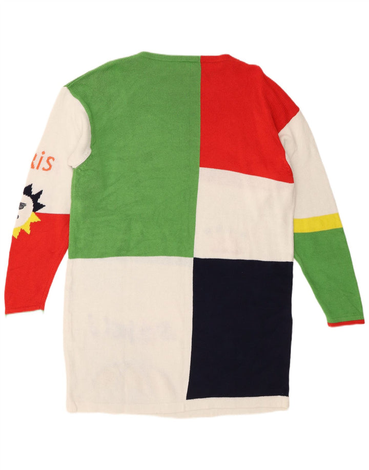 Lecomte Vestido tipo jersey de manga larga para mujer UK 44 Grande Multicolor