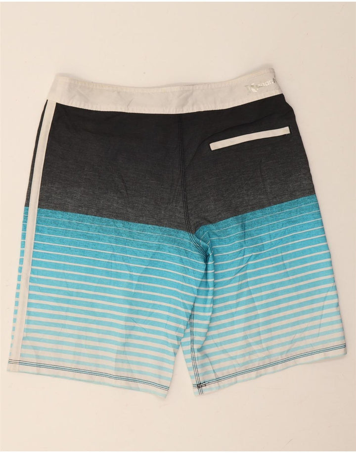 Hurley Shorts De Baño Gráfico Para Hombre Poliéster A Rayas Azul Medio